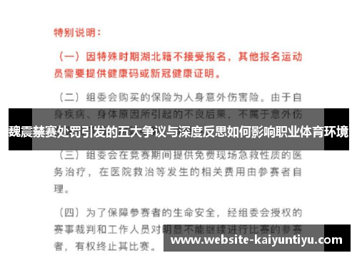魏震禁赛处罚引发的五大争议与深度反思如何影响职业体育环境